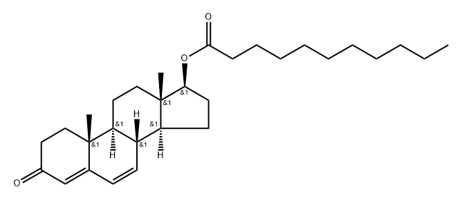 Androsta-4,6-dien-3-one, 17-[(1-oxoundecyl)oxy]-, (17β)- (9CI) Struktur