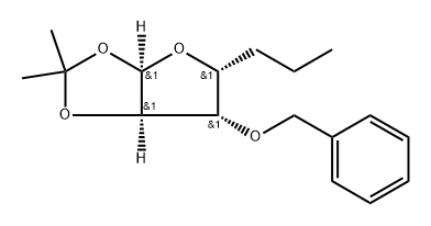 .alpha.-D-xylo-Heptofuranose, 5,6,7-trideoxy-1,2-O-(1-methylethylidene)-3-O-(phenylmethyl)- Struktur