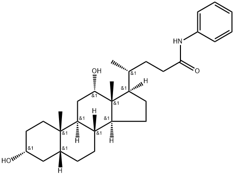 Cholan-24-amide, 3,12-dihydroxy-N-phenyl-, (3α,5β,12α)- Struktur