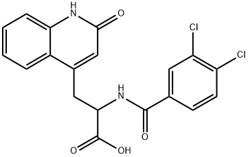 4-Quinolinepropanoic acid, α-[(3,4-dichlorobenzoyl)amino]-1,2-dihydro-2-oxo- Struktur