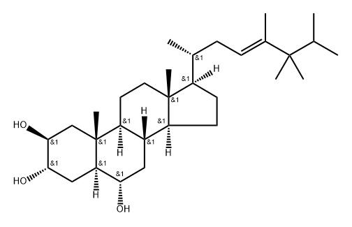 (23E)-25-(1-Methylethyl)-5α-ergost-23-ene-2β,3α,6α-triol Struktur