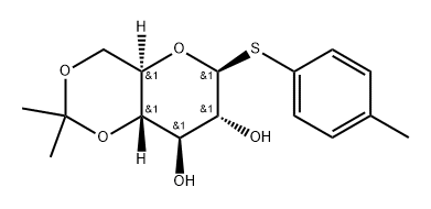 Tolyl 4,6-O-isopropylidene-1-thio-beta-D-glucopyranoside, Thiocresyl 4,6-O-isopropylidene-beta-D-glucopyranoside Struktur