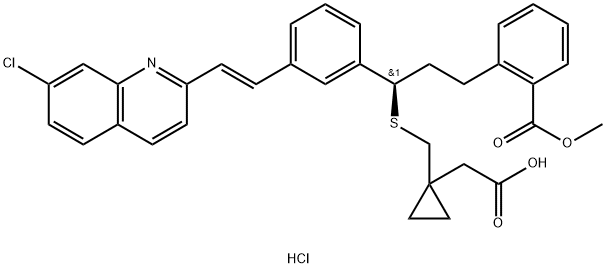 2'-Des(1-hydroxy-1-Methylethyl)-2'-Methycarboxy Montelukast Hydrochloride Struktur