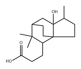 3a,6-Ethano-3aH-indene-4-propanoic acid, octahydro-7a-hydroxy-1,5,5-trimethyl-, [1S-(1α,3aβ,4β,6β,7aα)]- (9CI) Struktur