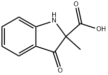 2-methyl-3-oxo-2,3-dihydro-indole-2-carboxylicacid Struktur