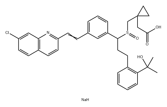 Montelukast sulfoxide sodium Struktur