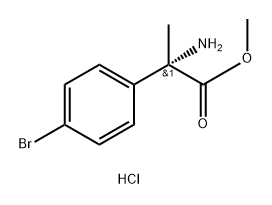 Benzeneacetic acid, α-amino-4-bromo-α-methyl-, methyl ester, hydrochloride (1:1), (αS)- Struktur