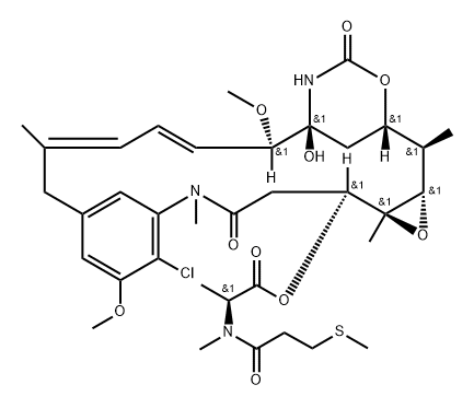 N2'-Deacetyl-N2'-[3-(methylthio)-1-oxopropyl]-maytansine Struktur