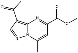 methyl 3-acetyl-7-methylpyrazolo[1,5-a]pyrimidine-5-carboxylate Struktur