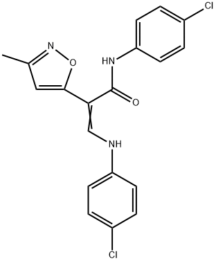 [N-(4-Chlorophenyl)]-α-[(4-chlorophenyl)-aminomethylene]-3-methyl-5-isoxazoleacetamide Struktur