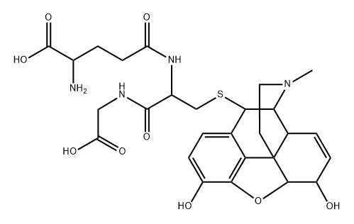 10-alpha-S-glutathionylmorphine Struktur