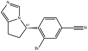 (S)-3-bromo-4-(6,7-dihydro-5H-pyrrolo[1,2-c]imidazol-5-yl)benzonitrile Struktur