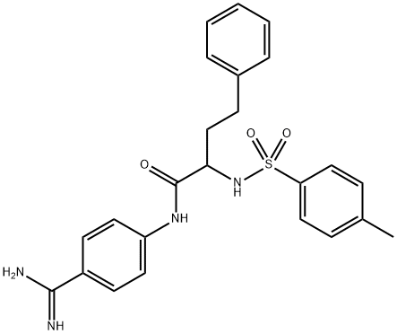 2-tosylamino-4-phenylbutyryl-4-amidinoanilide Struktur