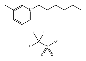 Pyridinium, 1-hexyl-3-methyl-, 1,1,1-trifluoromethanesulfonate (1:1)
 Struktur