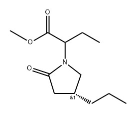 1-Pyrrolidineacetic acid, α-ethyl-2-oxo-4-propyl-, methyl ester, (4R)-