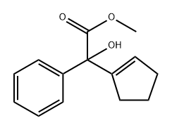 Benzeneacetic acid, α-1-cyclopenten-1-yl-α-hydroxy-, methyl ester Struktur