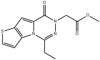 methyl 2-(12-ethyl-9-oxo-5-thia-1,10,11-triazatricyclo[6.4.0.02,6]dodeca-2(6),3,7,11-tetraen-10-yl)acetate Struktur