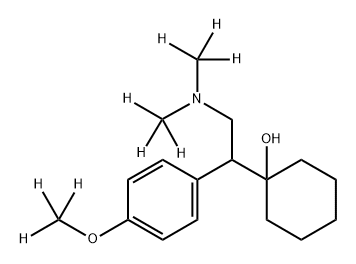 Cyclohexanol, 1-[2-[di(methyl-d3)amino]-1-[4-(methoxy-d3)phenyl]ethyl]- Struktur