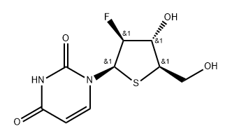 2’-Deoxy-2’-fluoro-4’-thio-beta-D-arabinouridine Struktur