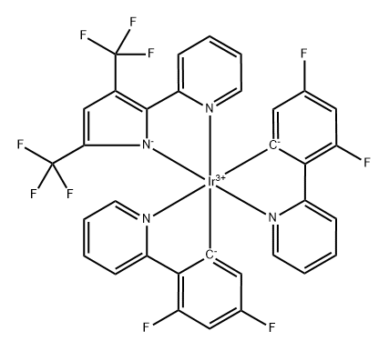 Ir(dfppy)2(fpy) , Bis(4',6'-difluorophenylpyridinato)(3,5-bis Struktur