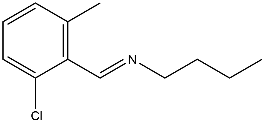 1-Butanamine, N-[(2-chloro-6-methylphenyl)methylene]-, [N(E)]- Struktur