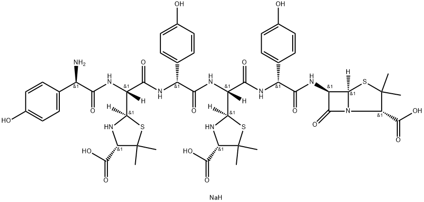 Amoxicillin trimer trisodium salt Struktur