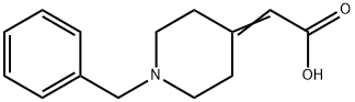 2-(1-benzylpiperidin-4-ylidene)acetic acid Struktur