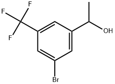 Benzenemethanol, 3-bromo-α-methyl-5-(trifluoromethyl)- Struktur