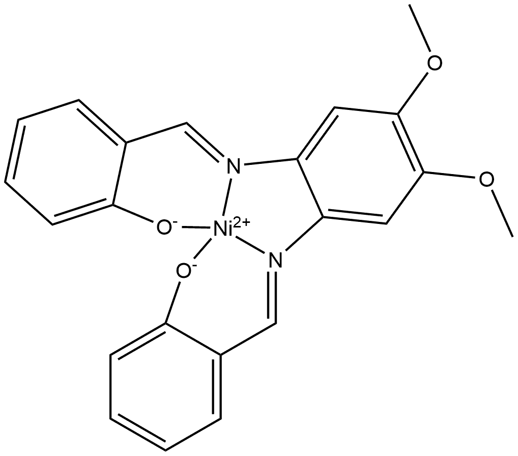 Nickel, [[2,2′-[(4,5-dimethoxy-1,2-phenylene)bis[(nitrilo-κN)methylidyne]]bis[phenolato-κO]](2-)]-, (SP-4-2)- Struktur