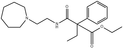 N-[2-(Hexahydro-1H-azepin-1-yl)ethyl]phenylethylmalonamidic acid ethyl ester Struktur