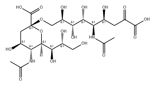 N-Acetyl-9-O-(N-acetyl-a-neuraminosyl)-neuraminic acid Struktur