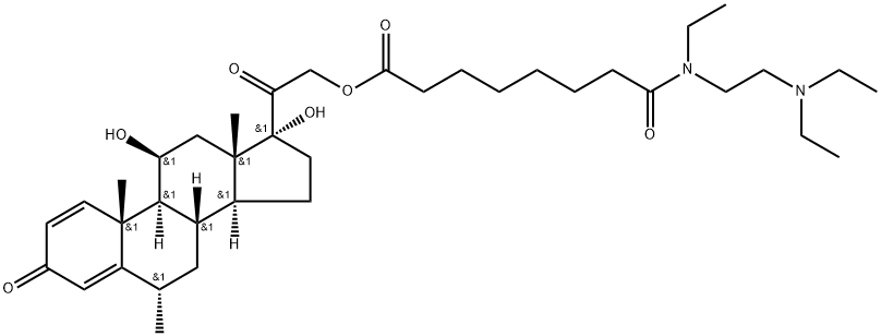 6-methylprednisolone-21-hemisuberate N,N,N'-triethylenediamine amide Struktur