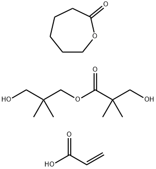 2-oxepanone, homopolymer, diester with 3-hydroxy-2,2-dimethylpropyl 3-hydroxy-2,2-dimethylpropanoate, di-2-propenoate Struktur