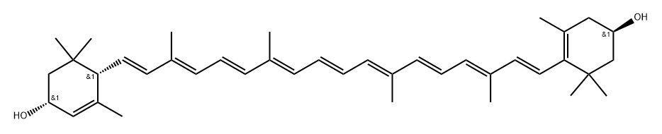 (3R,3'R,6'S)-β,ε-Carotene-3,3'-diol Struktur