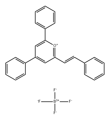 (E)-2,4-Diphenyl-6-(2-phenylethenyl)pyrilliumtetrafluoroborate Struktur