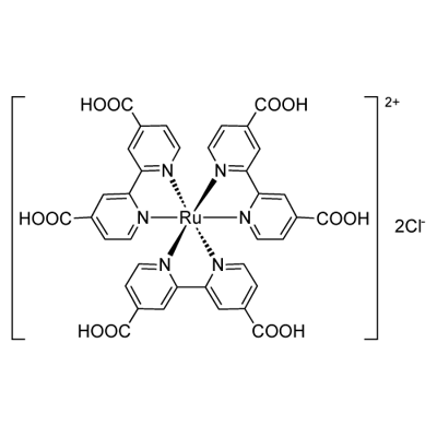 Tris(4,4'-dicarboxylicacid-2,2'-bipyridyl)rutheniuM(II) dichloride Struktur