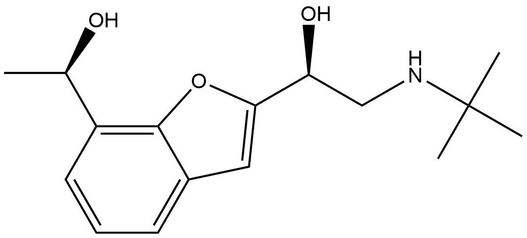 2-((tert-butylamino)methyl)-7-methyl-2,7-benzofurandimethanol Struktur