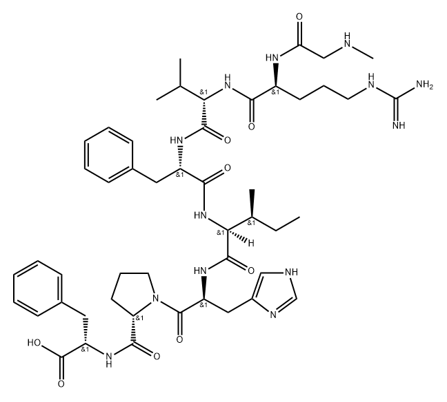 angiotensin II, Sar(1)-Phe(4)- Struktur