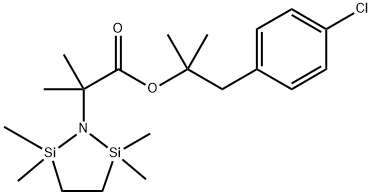 1-Aza-2,5-disilacyclopentane-1-acetic  acid,  -alpha-,-alpha-,2,2,5,5-hexamethyl-,  2-(4-chlorophenyl)-1,1-dimethylethyl  ester Struktur