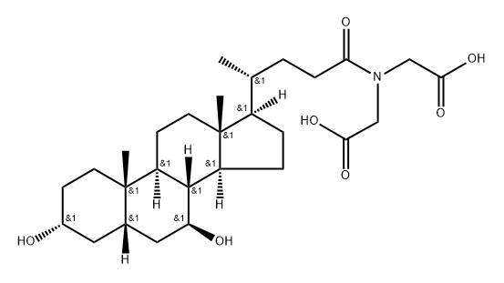 ursodeoxycholyl N-carboxymethylglycine Struktur