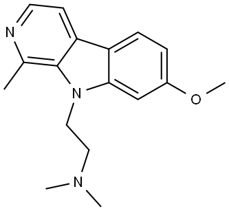 9H-Pyrido[3,4-b]indole-9-ethanamine, 7-methoxy-N,N,1-trimethyl- Struktur