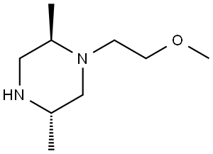 Piperazine, 1-(2-methoxyethyl)-2,5-dimethyl-, (2R,5S)-rel- Struktur