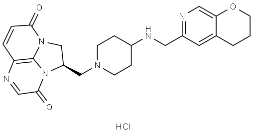 Gepotidacin hydrochloride Struktur