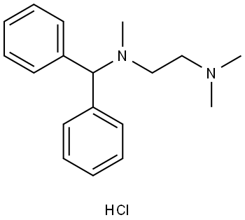 N-Benzhydryl-N,N',N'-trimethyl-ethylenediamine dihydrochloride Struktur