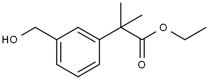 Benzeneacetic acid, 3-(hydroxymethyl)-α,α-dimethyl-, ethyl ester Struktur