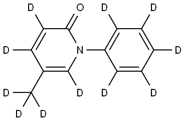 5-(methyl-d3)-1-(phenyl-d5)pyridin-2(1H)-one-3,4,6-d3 Struktur