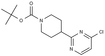 tert-butyl 4-(4-chloropyrimidin-2-yl)piperidine-1-carboxylate Struktur