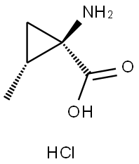 (1R,2R)-1-amino-2-methylcyclopropane-1-carboxylic acid hydrochloride Struktur