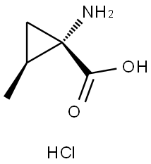 Cyclopropanecarboxylic acid, 1-amino-2-methyl-, hydrochloride, (1S-trans)- Struktur