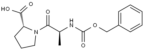 D-Proline, N-[(phenylmethoxy)carbonyl]-L-alanyl- Struktur